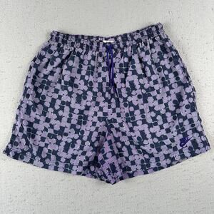 Vintage 90s Nike Shorts Women’s Small Purple Abstract‎ Geometric Athletic Nylon